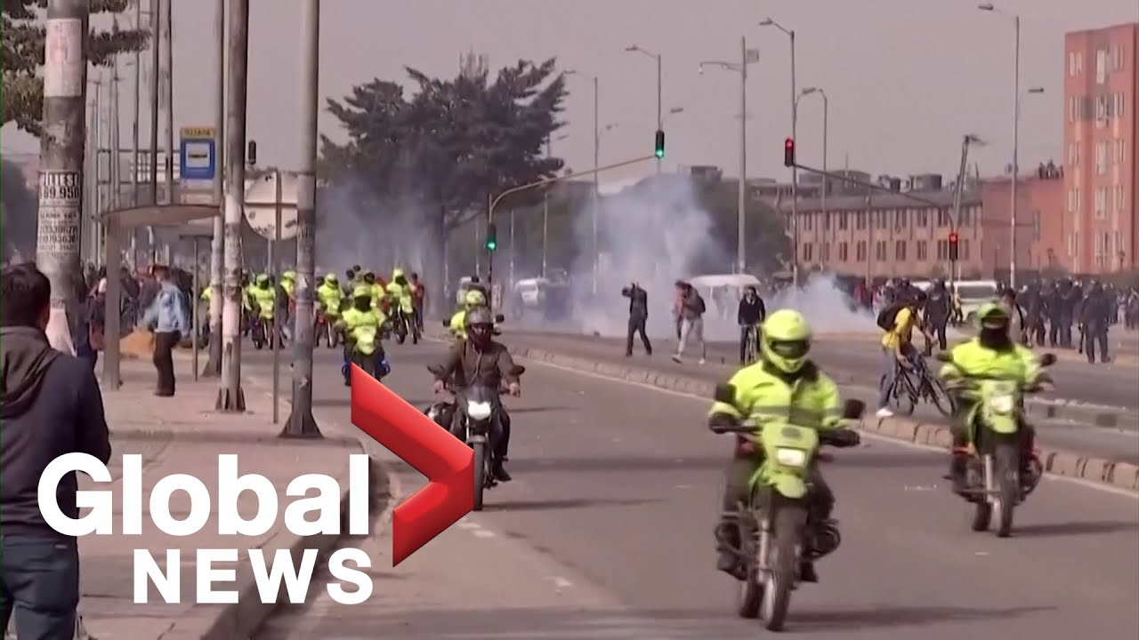 Tear gas used as Colombia residents clash with police in renewed confrontations