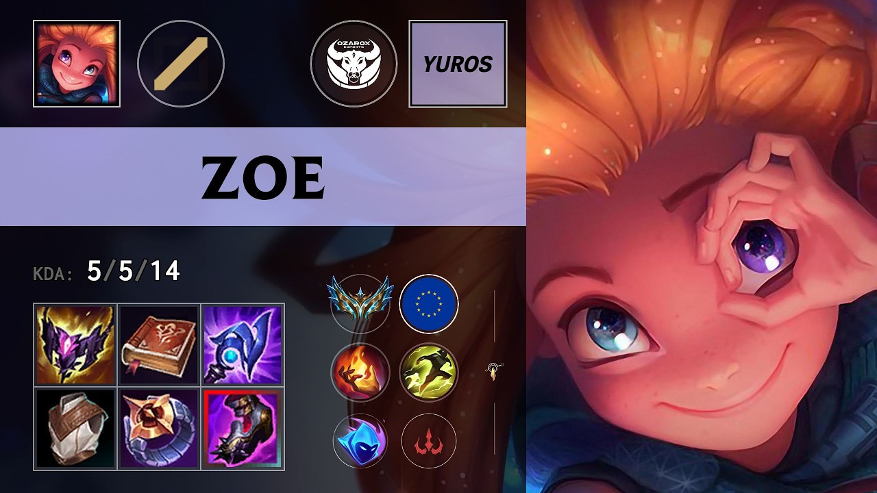 (DIA Yuros) Zoe Mid vs Jayce - EUW Challenger Patch 26.19