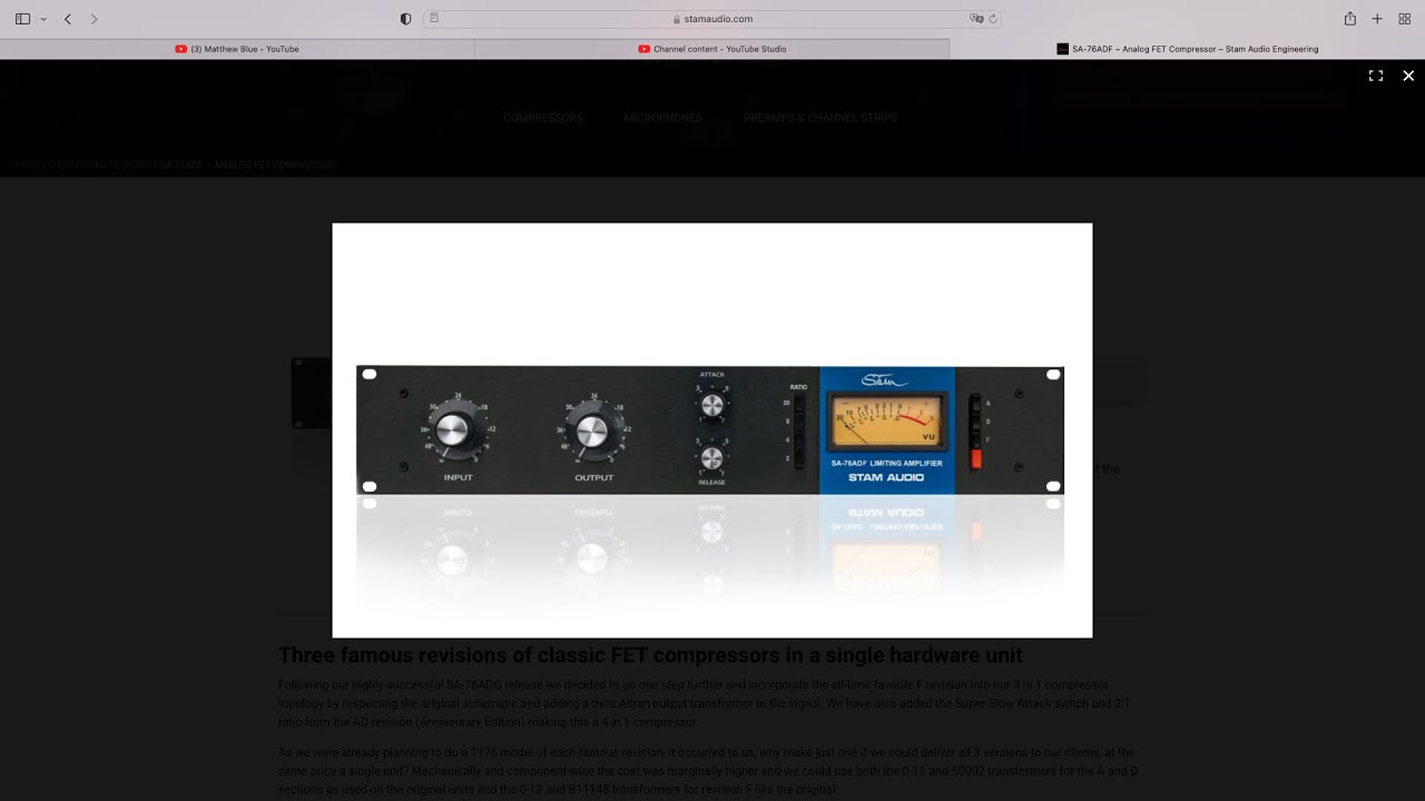 Stam Audio 76ADF: First Session   HD 1080p