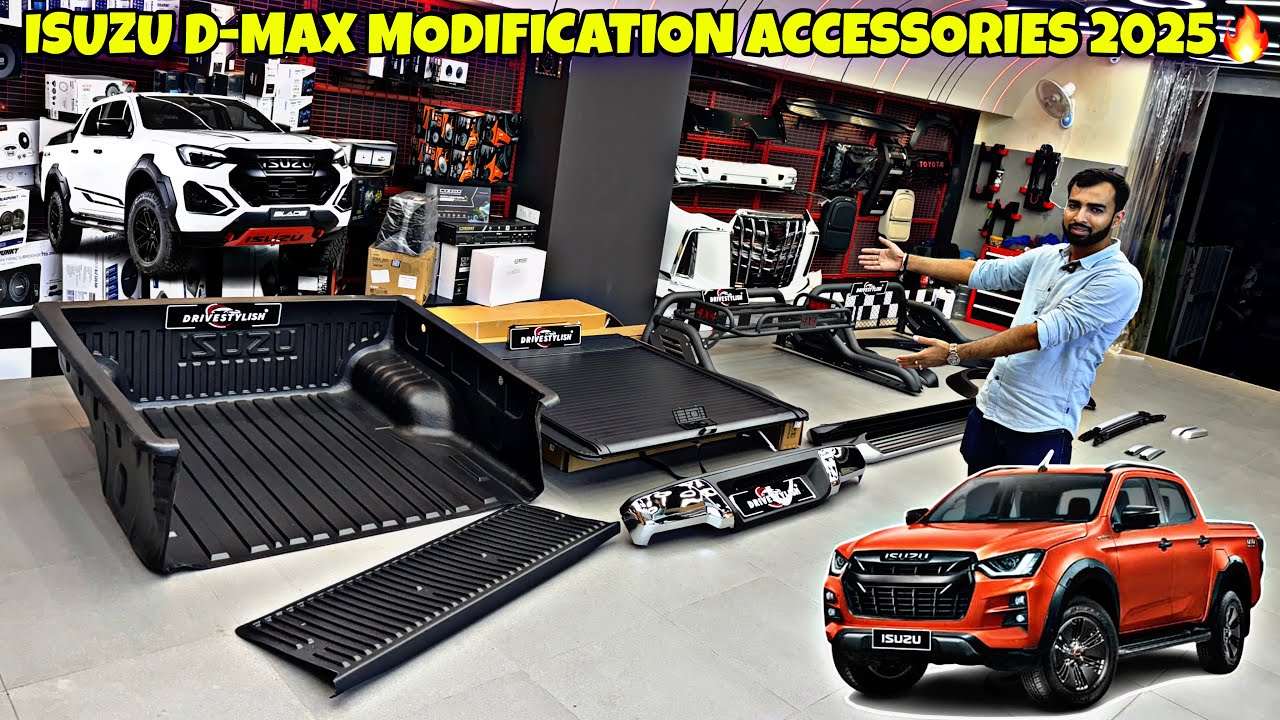Isuzu D-Max Modified 🔥 isuzu Full Modification With Price 😱 bed Liner , Roll bar , Taillight ,bumper