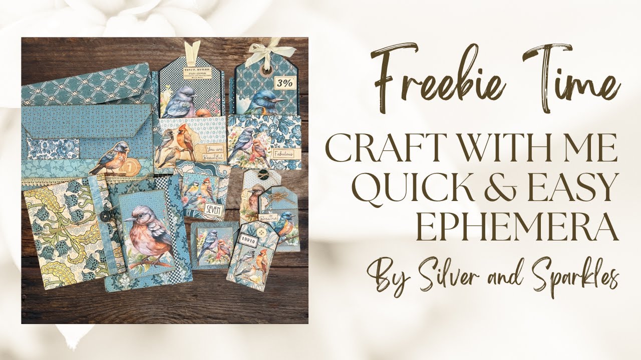 Freebie Time! New Paper kit, Lots of EPHEMERA Ideas & a FREEBIE! #freebie