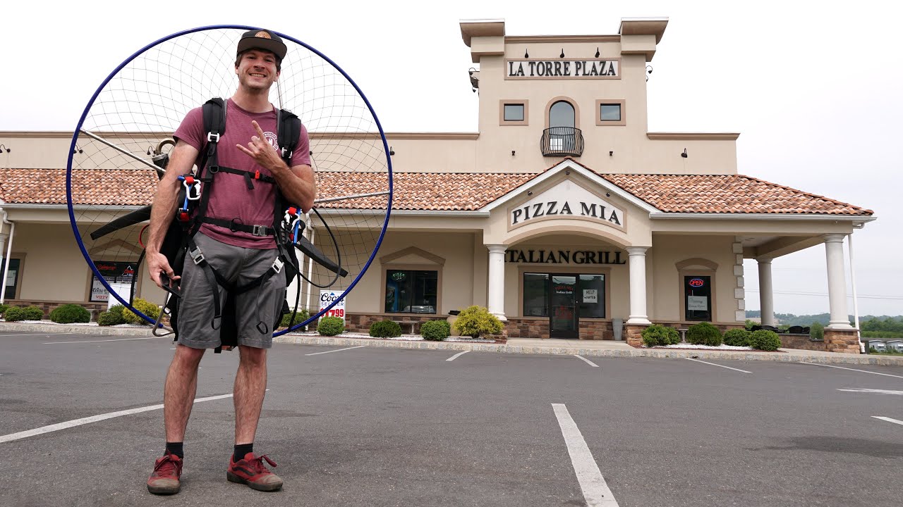 Flying To A Pizzeria On My Paramotor!