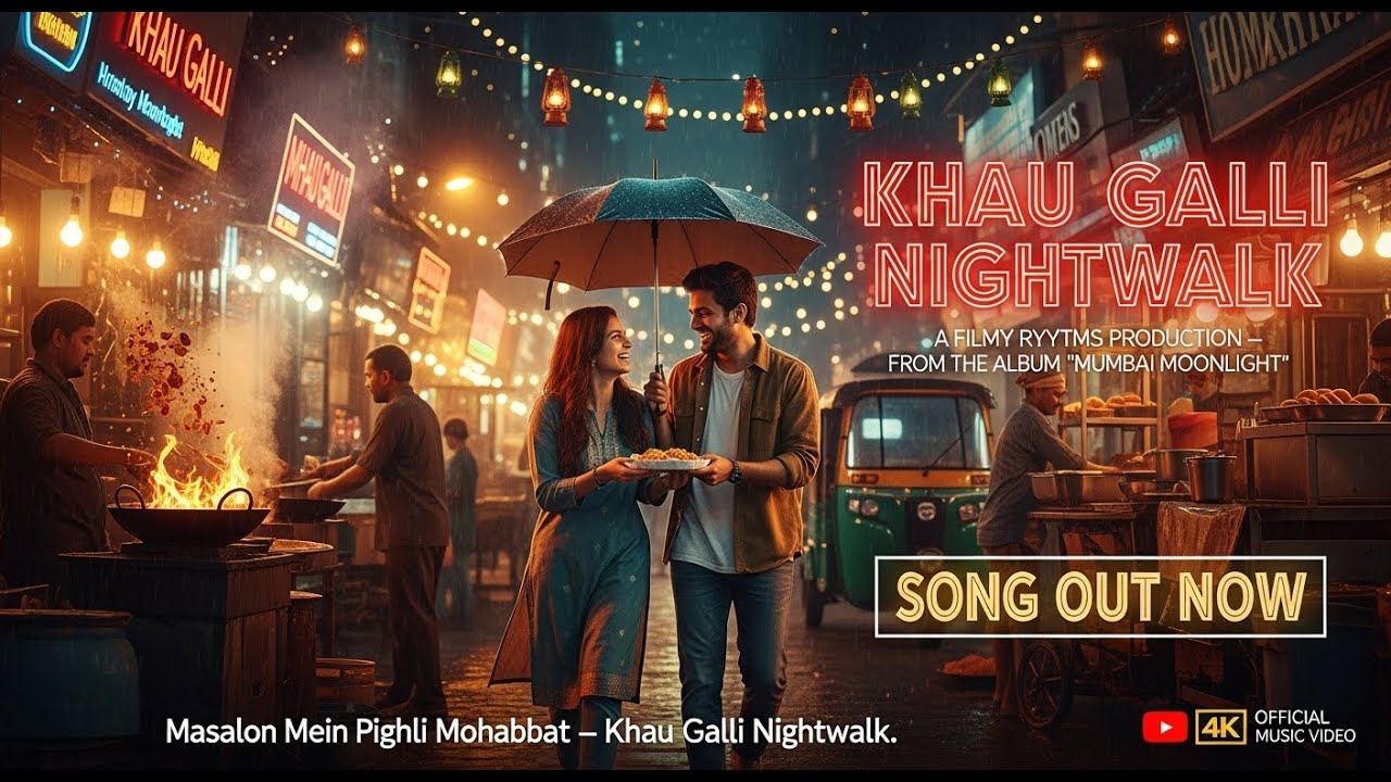 Khau Galli Nightwalk — Mumbai street-food romance | Hindi Indie-Pop 🍲🌙 (Official Audio)