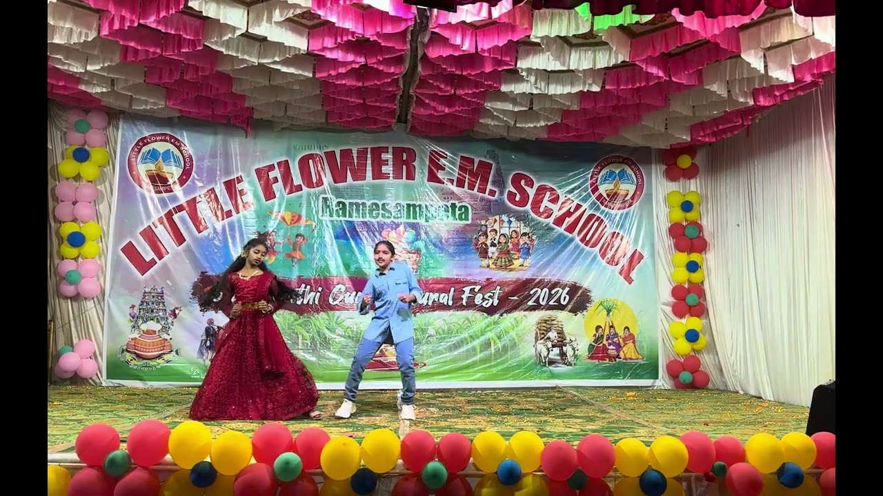 #Saree ke false dance performance#Little Flower E.M School Ramesampeta# Cultural fest 2025-26#