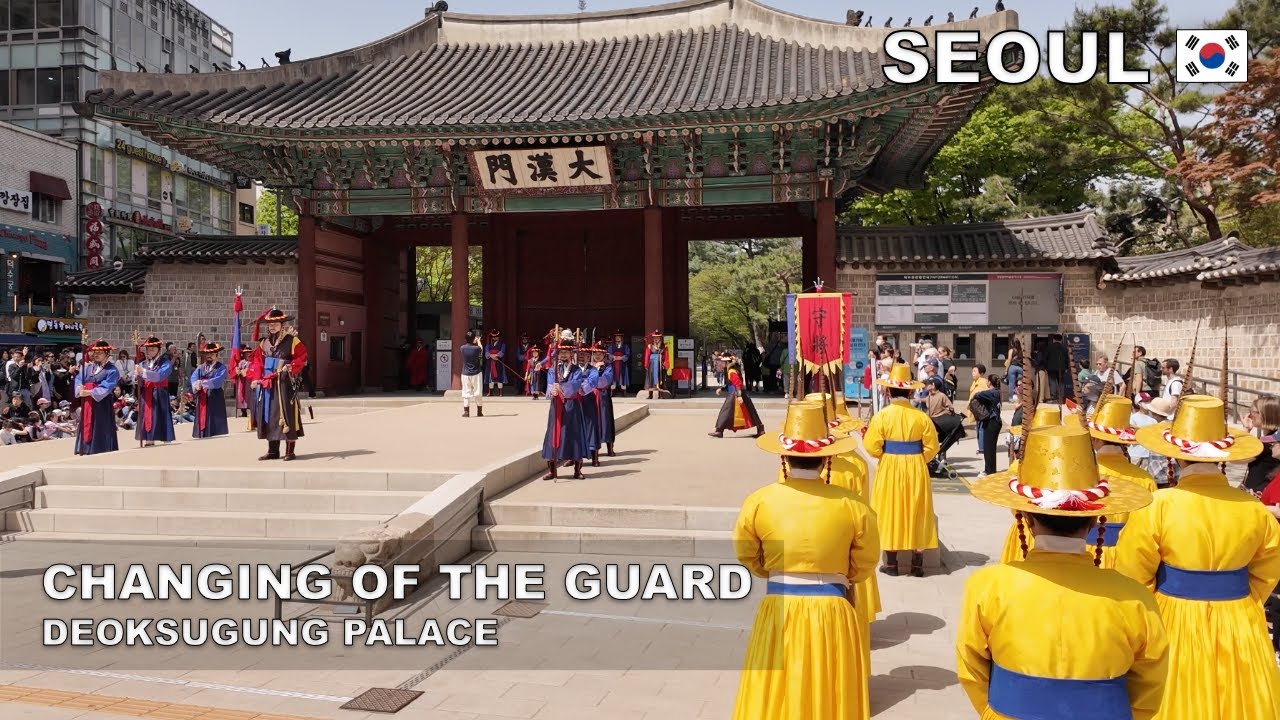 Смена королевской гвардии во дворце Токсугун в Сеуле | Видео 4k #seoulmyseoul