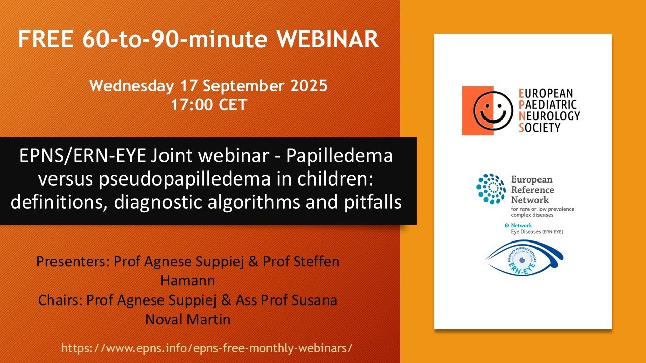 Replay EPNS/ERN-EYE webinar on Papilledema versus pseudopapilledema in children