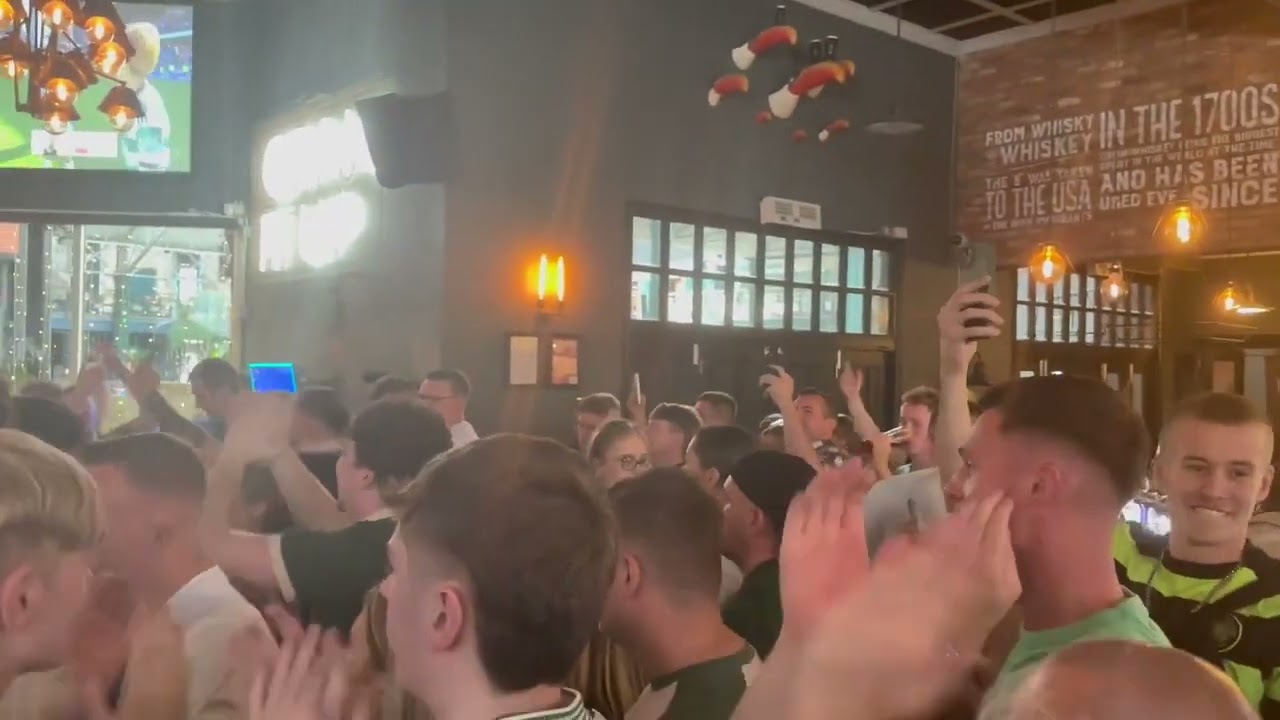 O'Neill's Merchant Square Celtic Fans celebrate victory over Rangers September 3rd 2023