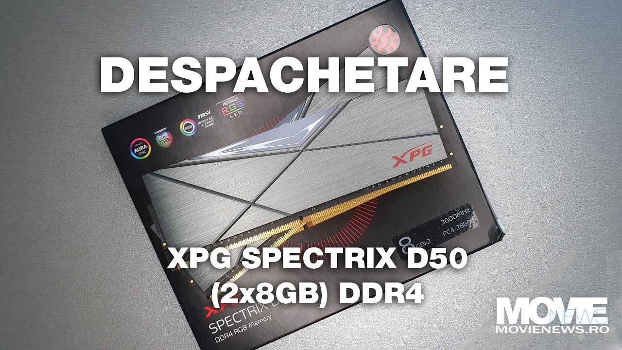 XPG SPECTRIX D50 (2x8GB) DDR4 - Despachetare & RBG | MovieNews.ro