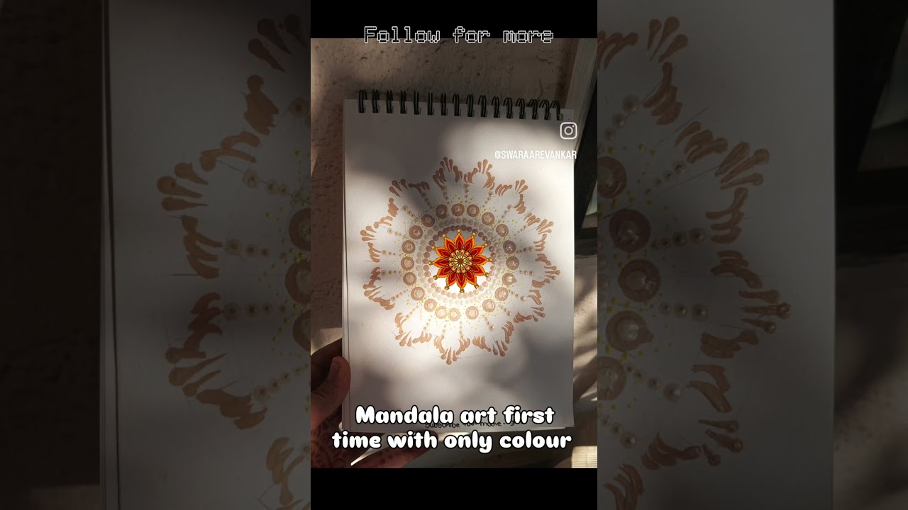 Mandala with only colour ❤️❤️ #subscribe# meditativemandalaart