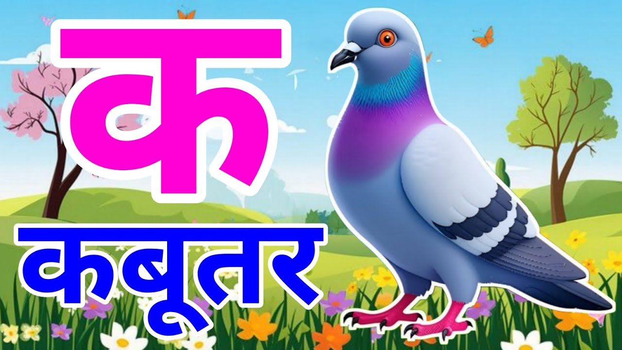 क से कबूतर - अ से अनार a se anar k se kabutar | Hindi varnmala ABCD क से कबूतर | अ से अनार, For Kids
