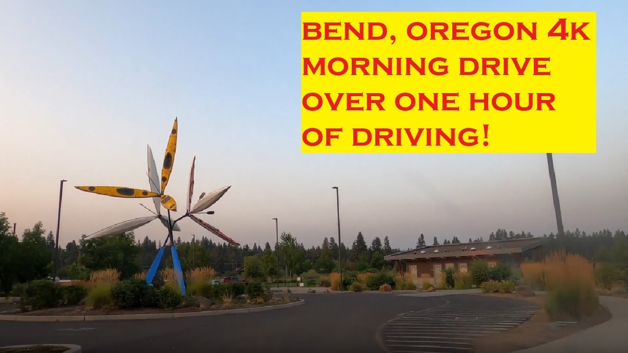 Bend, Oregon | 4k Driving Tour |  Over One Hour of Driving Sunday Morning