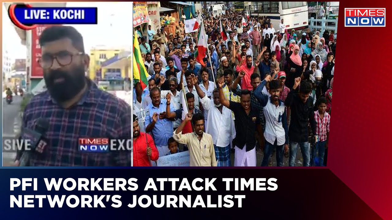 Times Now Journalist Attacked And Manhandled By PFI Workers During Violent Protest | English News