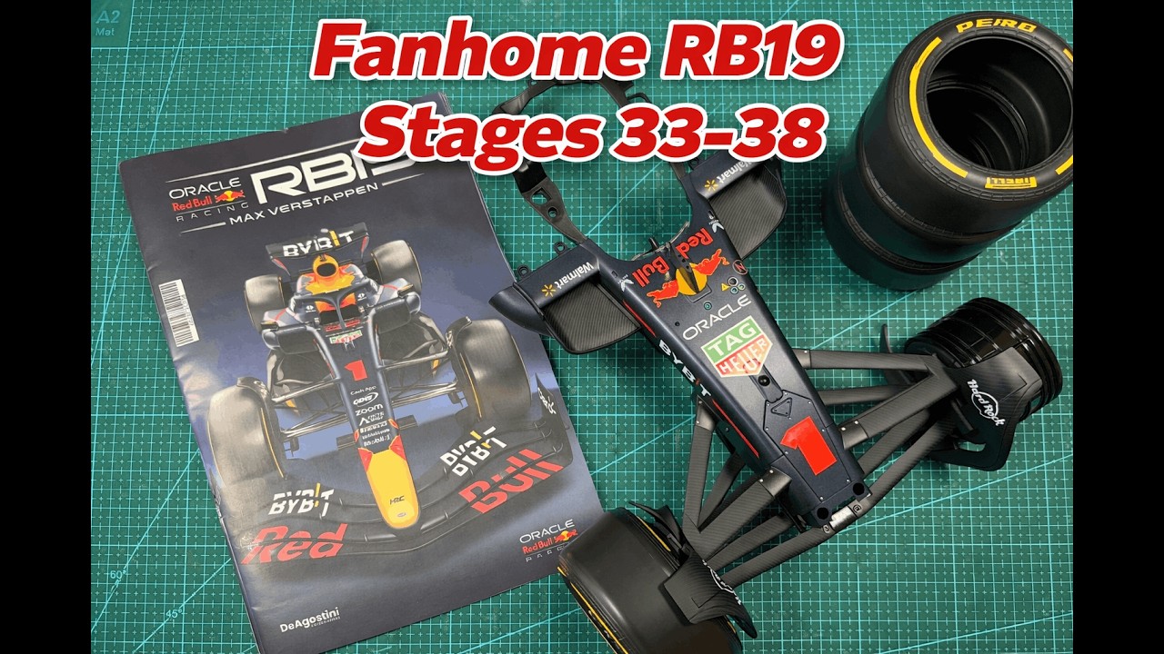 RB19 Stages 33-38 : DeAgostini Build Tutorial - Max Verstappen's 2023 Red Bull F1 Racing Car