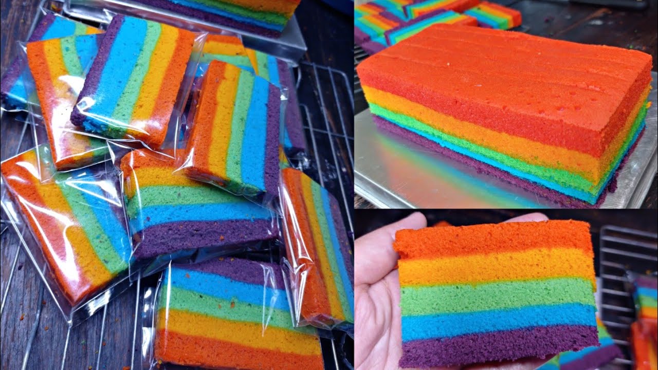RAINBOW CAKE ekonomis simple anti gagal rasa mevuahhh 👍