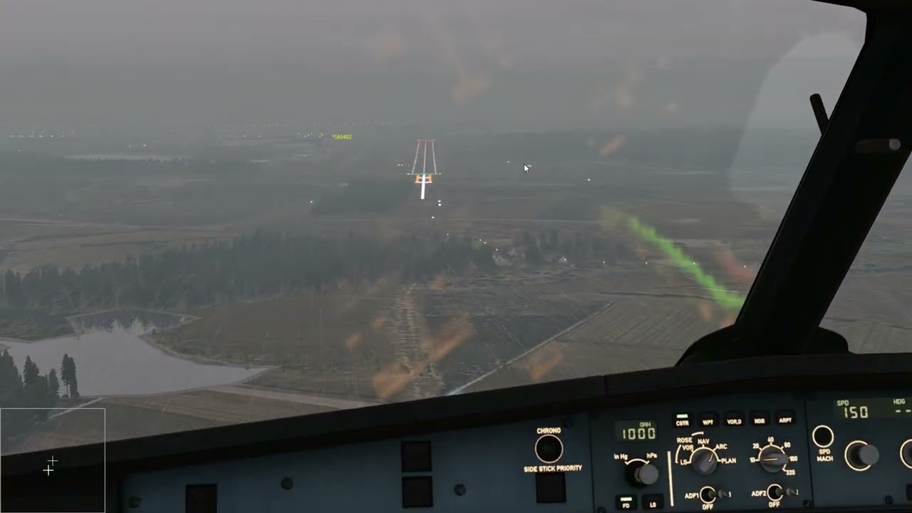 Stockholm-Arlanda landing on A320neo Scandinavian Airlines, X-Plane 12 (VATSIM)