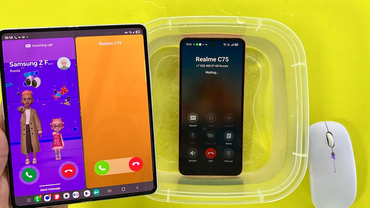 Incoming Outgoing Call + Social Media JusTalk Realme C75 & Samsung Z Fold3 