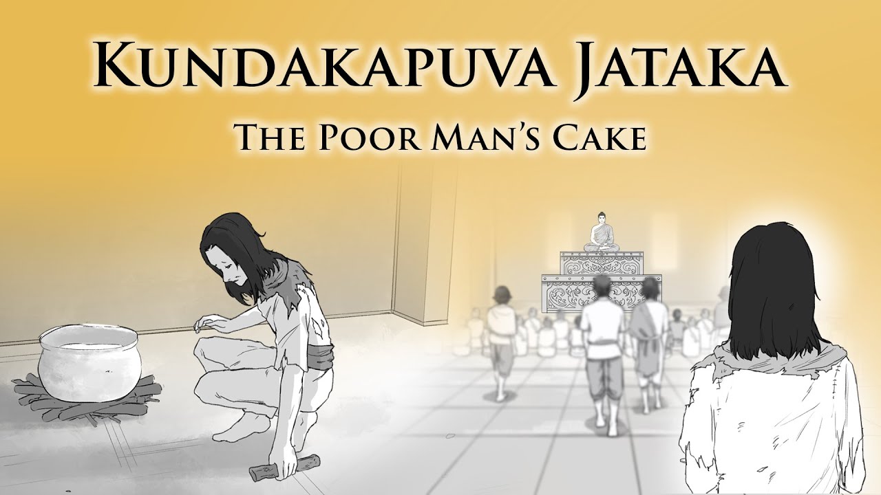 The Poor Man’s Cake | Kundakapuva Jataka | Animated Buddhist Stories