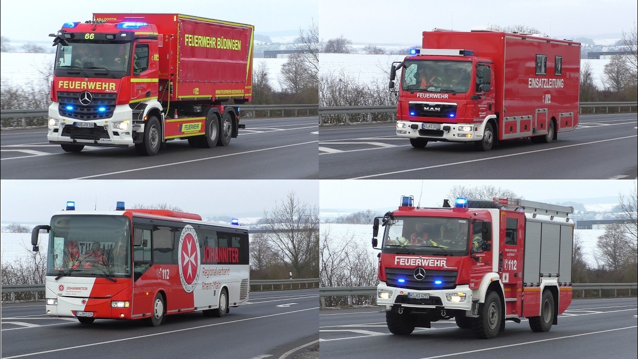 [Gefahrgutunfall] Einsatzfahrten zu Katastrophenschutzübung in Büdingen