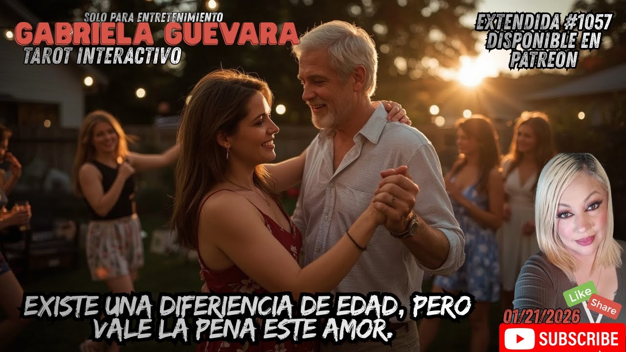 Existe una diferiencia de edad, pero vale la pena este amor. Tarot. EXTENDIDA #1057