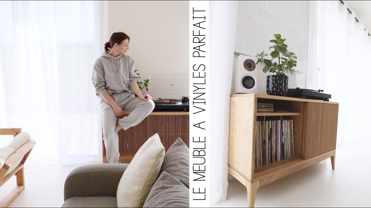 ON REÇOIT UN NOUVEAU MEUBLE ! VINYLES - PLATINE - ENCEINTES - AMPLI : INSTALLATION ET DÉCOUVERTE ^^