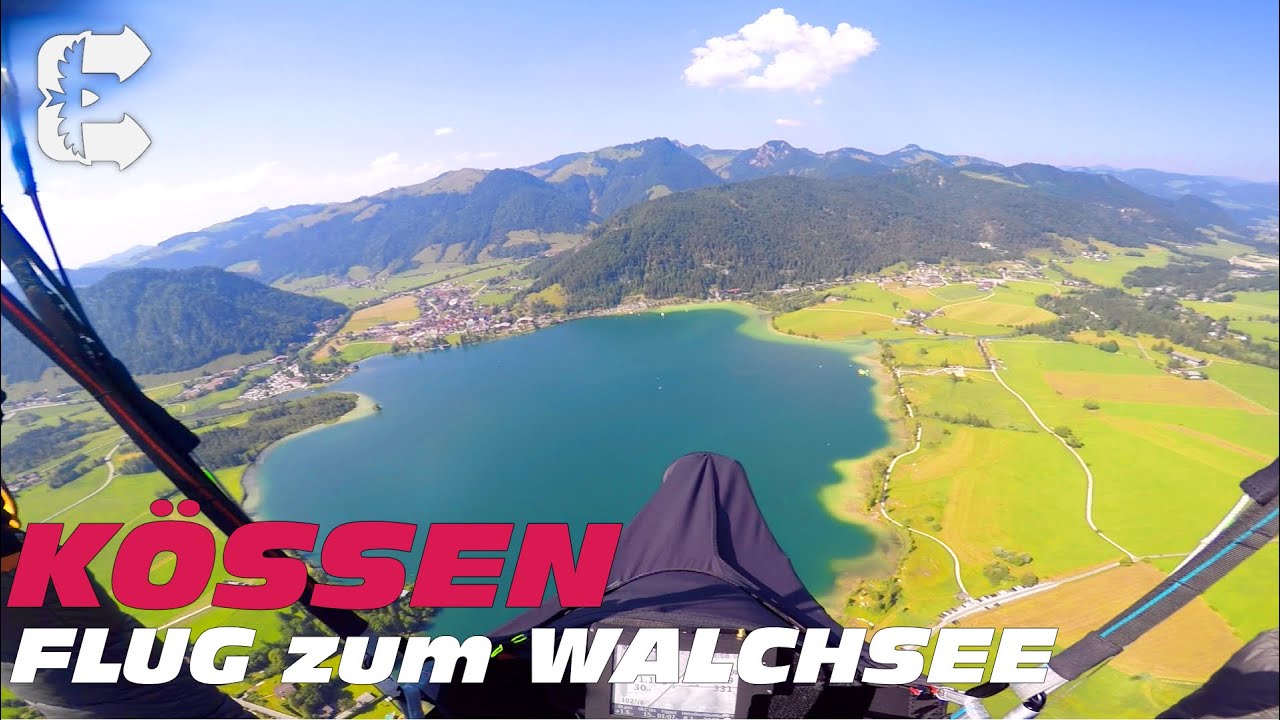 kleiner Streckenflug von Kössen zum Walchsee mit Außenlandung mitten in der Triathlon Challange