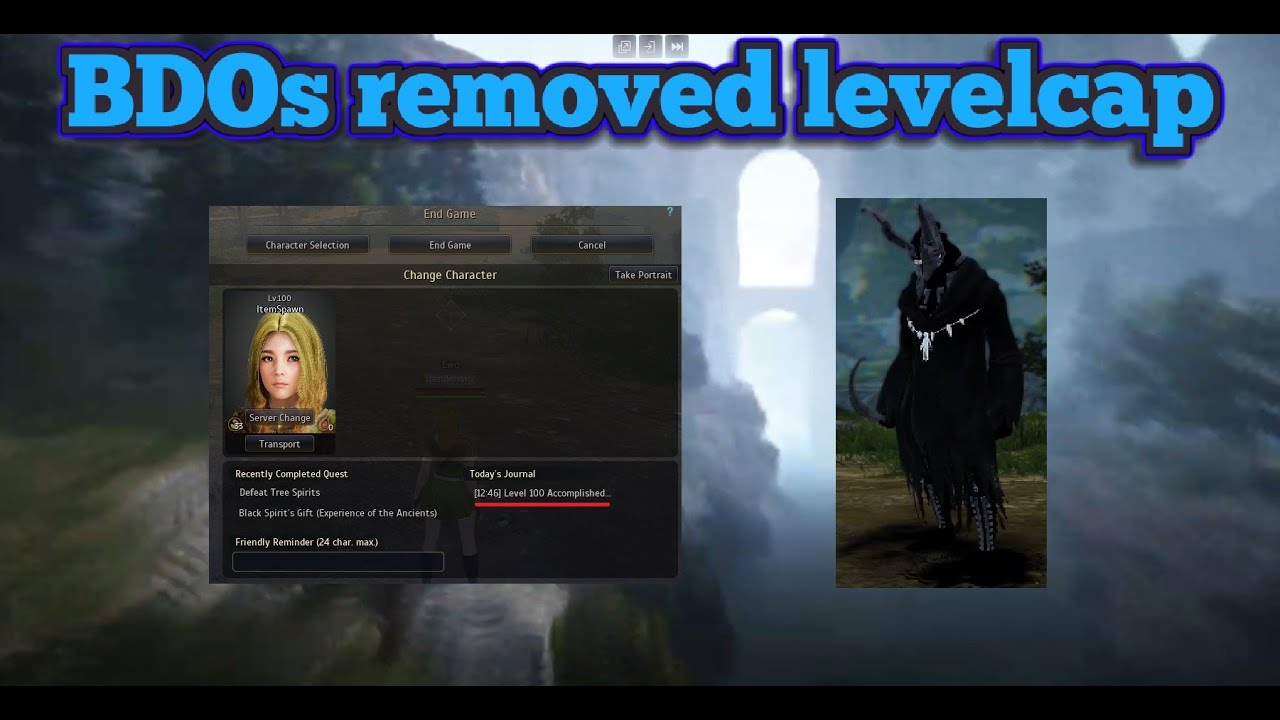 Black Deserts removed level cap