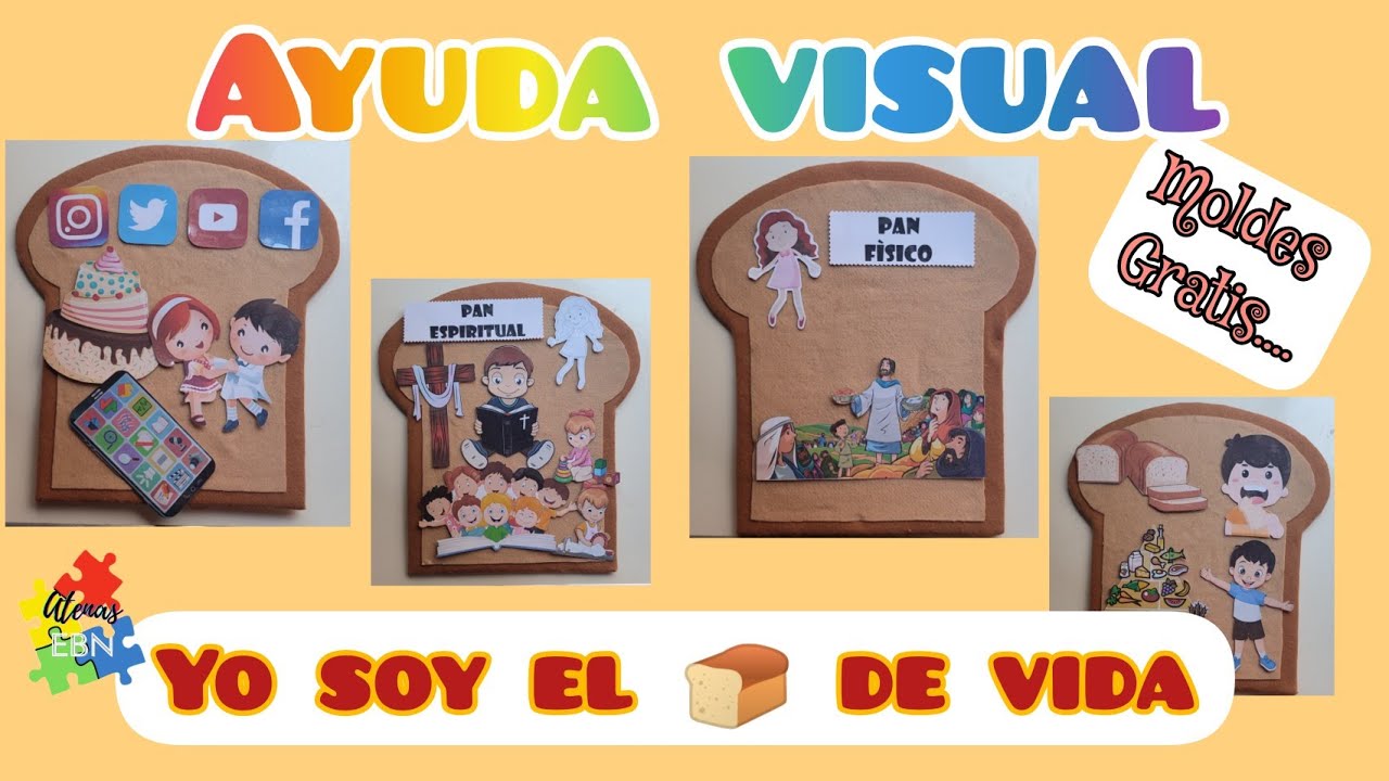 YO SOY Jesús el PAN de VIDA 🍞, ⭐moldes gratis..... escuela bíblica infantil.