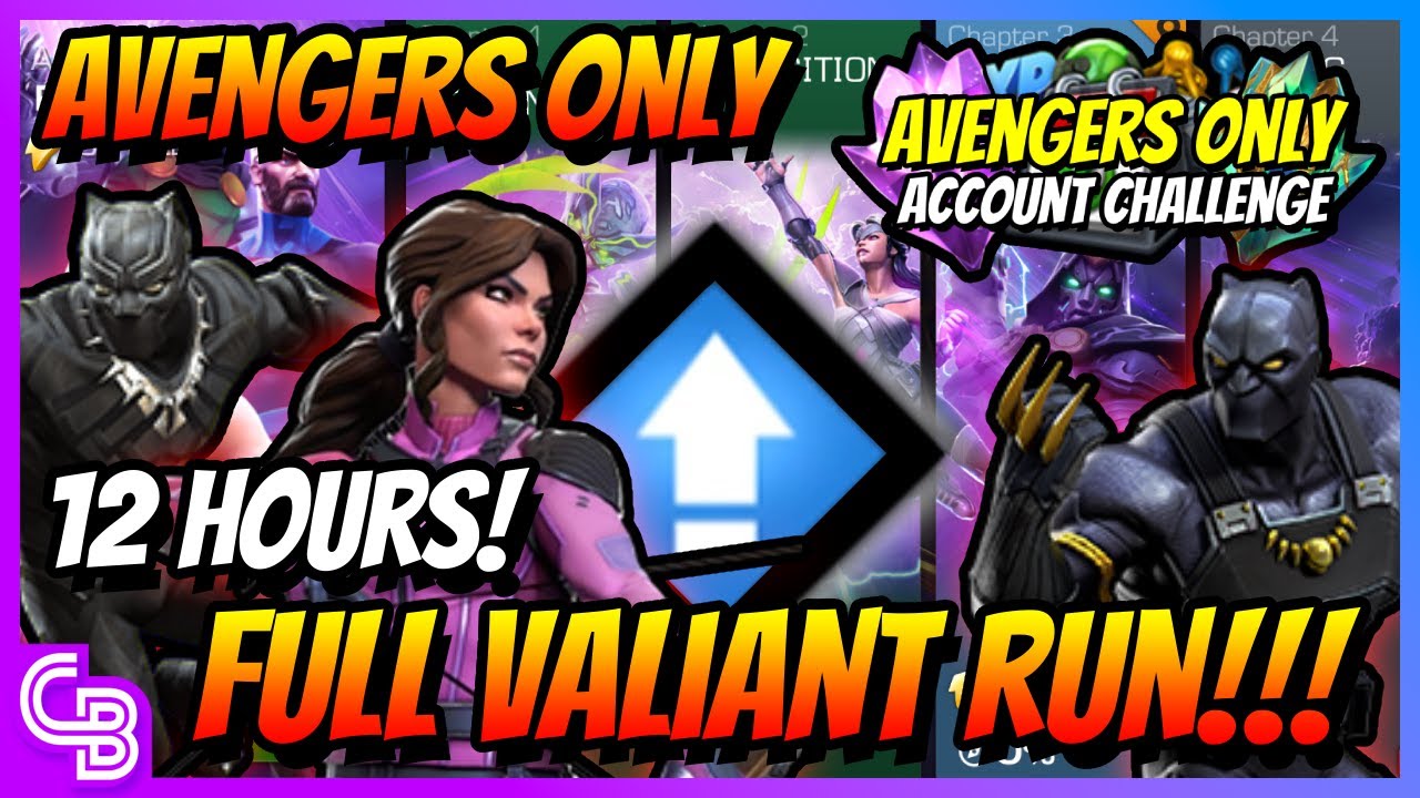 WE ACHIEVED VALIANT WITH ONLY AVENGERS (FULL RUN) | Marvel Contest of Champions