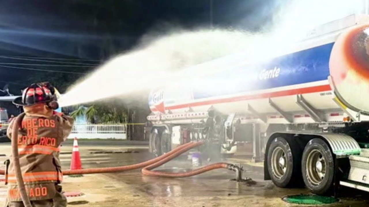 Investigan posible participaci&oacute;n de menor en incidente de cami&oacute;n de combustible en llamas