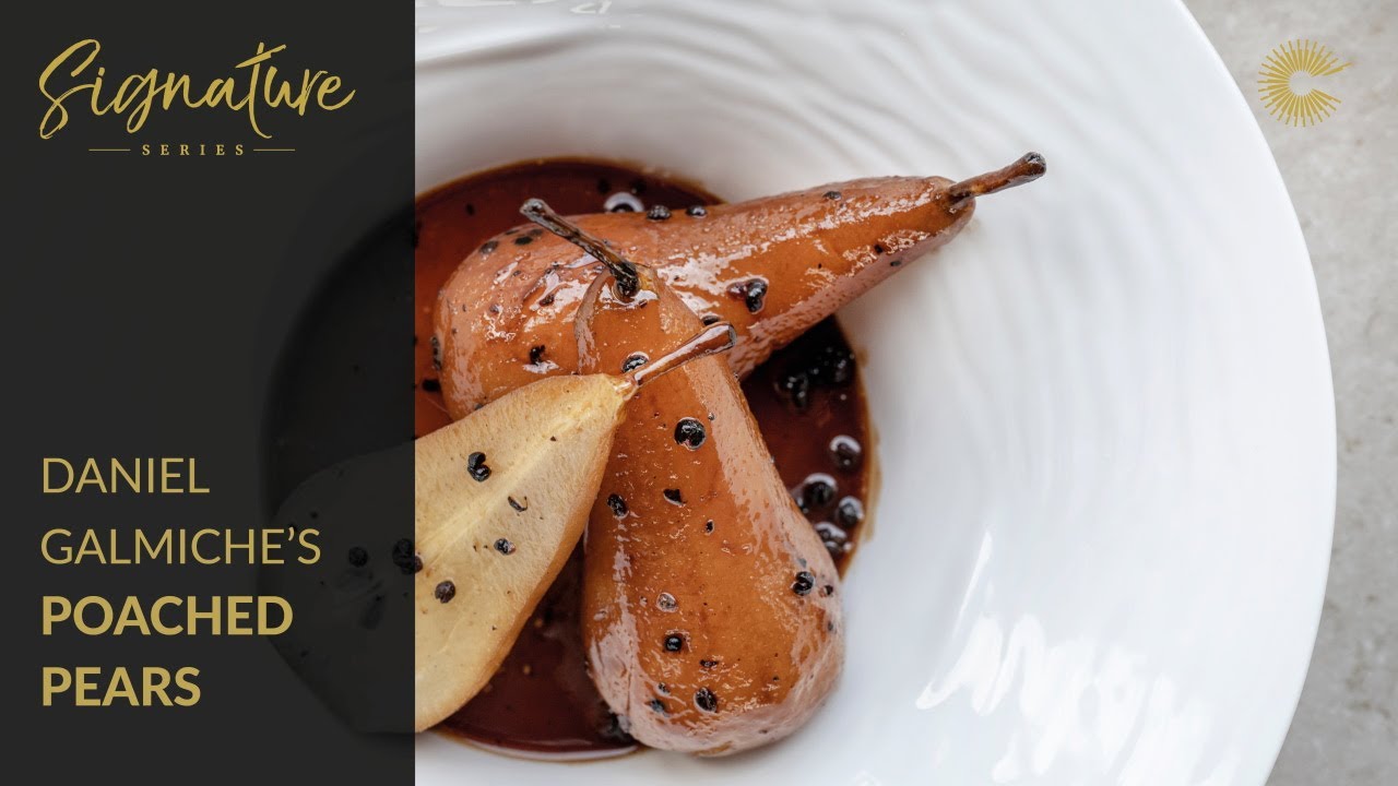 Daniel Galmiche's Poached Pears with Sichuan Pepper & Cardamom