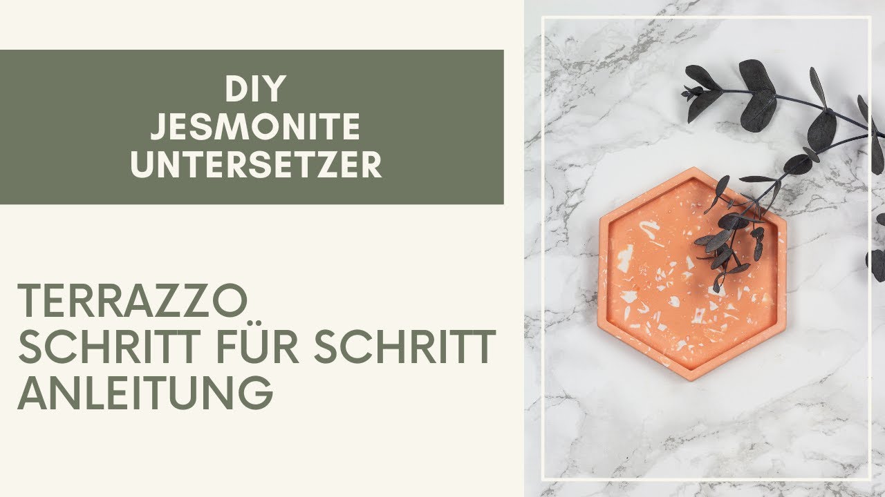 DIY Jesmonite Untersetzer I Terrazzo I Schritt für Schritt Anleitung I AC100 Tutorial