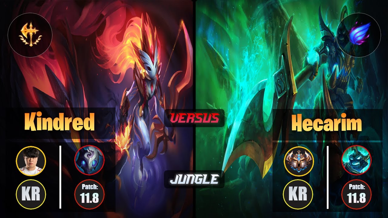 Clid KINDRED (Jungle) [Conqueror] VS HECARIM - Challenger KR Patch 11.8