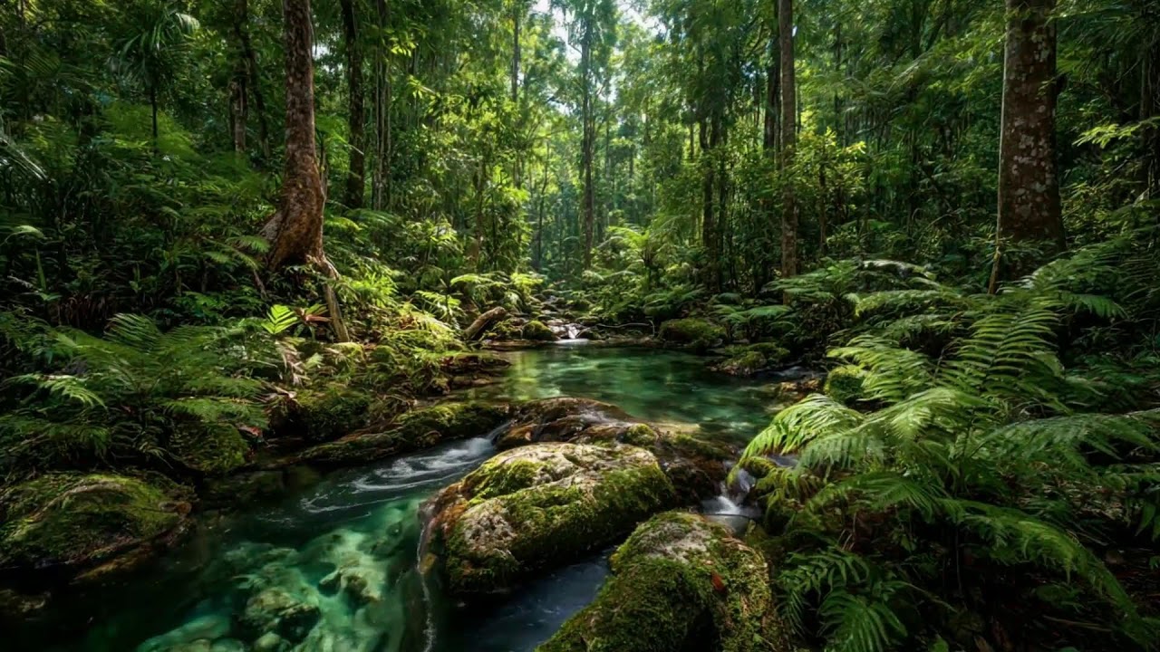 Natural River Ambience for a Calm, Grounded, and Peaceful Home Environment with Subtle Forest Tones