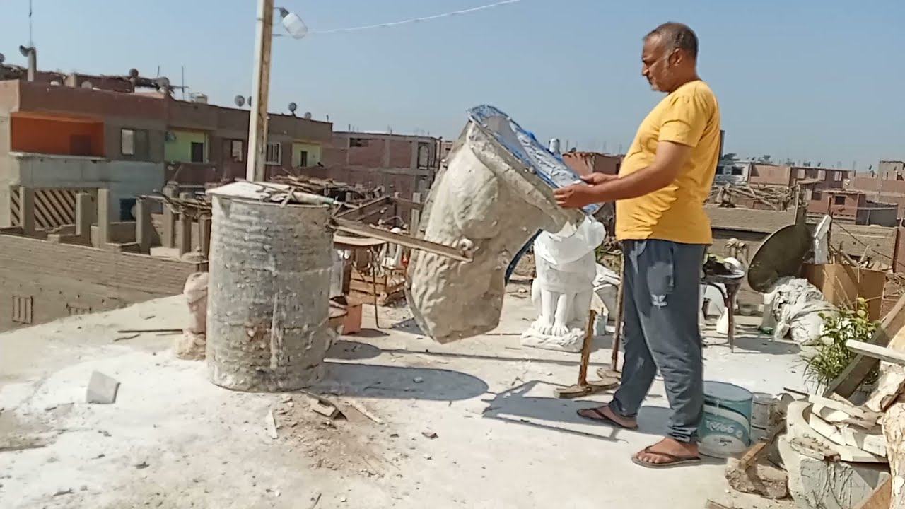 فكرة بسيطة للصب المفرغ . صب التحف المفرغة