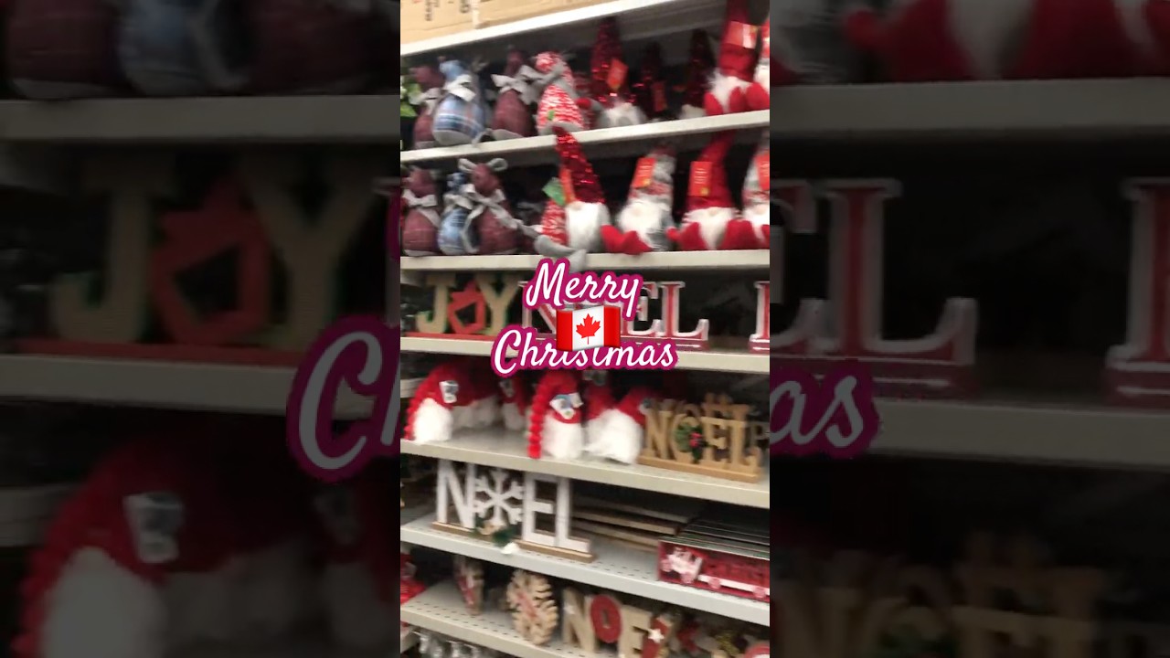 Very cheap Christmas decors at Dollarama grocery store+Toronto Canada 🇨🇦