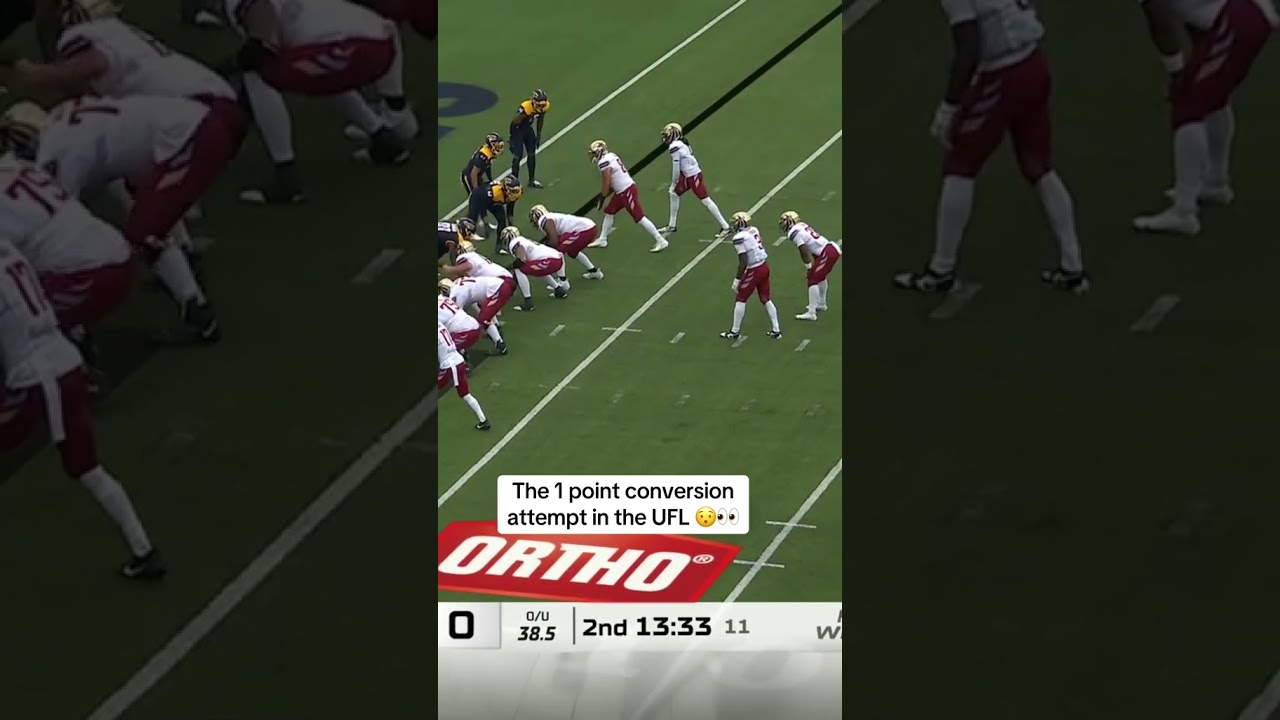 The 1-point conversion attempt in the UFL 👀
