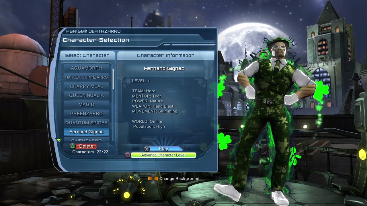 DC Universe Online - My Characters List (12/11/2021)