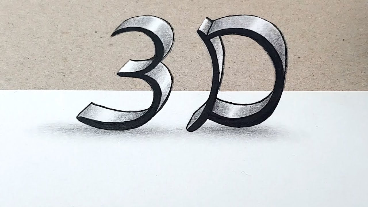 Easy 3D Letters - Trick Art - Illusion Drawing!