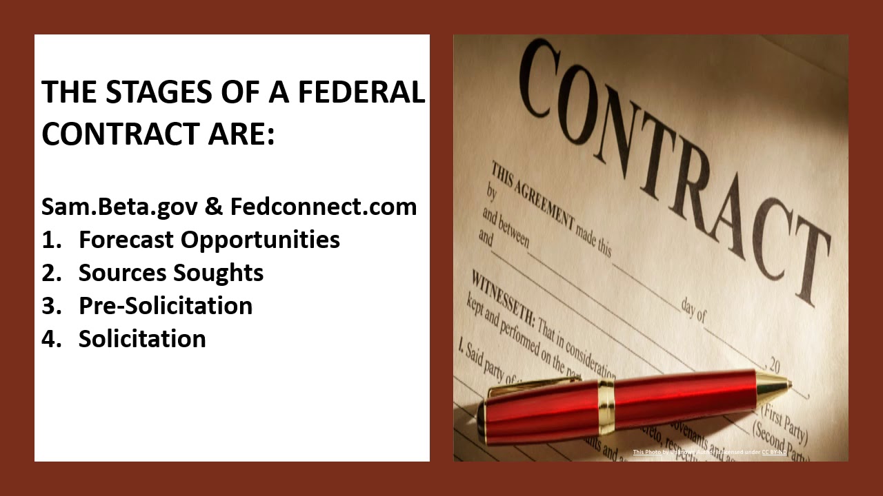Stages of a Contract Award [How an Opportunity Becomes a Contract] From Forecast to Contract Award