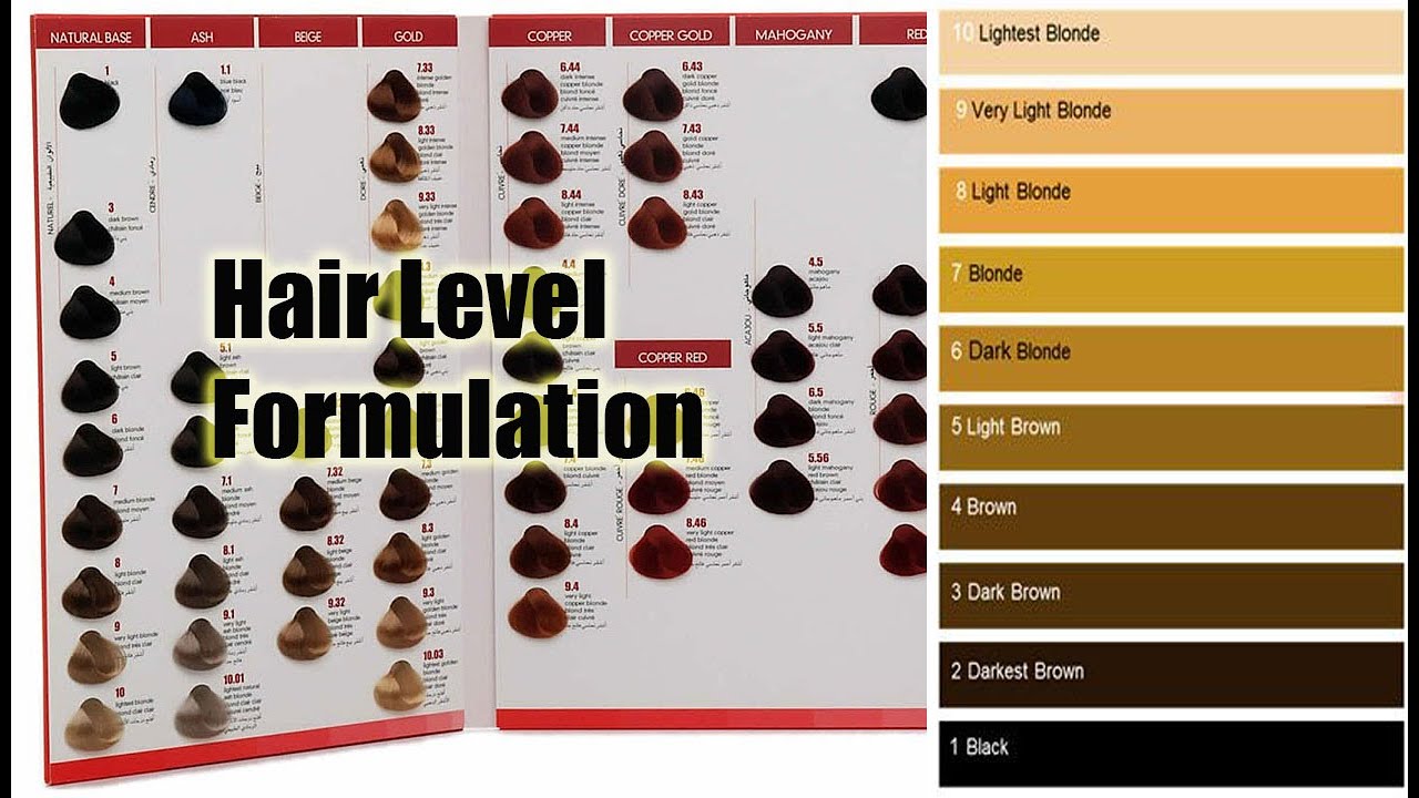 HAIR COLOR FORMULATION /INTERNATIONAL KEUNE SHADE CARD ACCORDING TO HAIR LEVEL Lesson No: 1