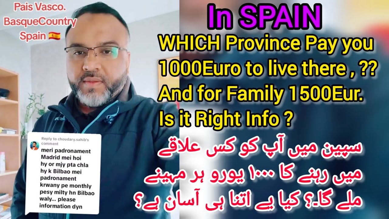 Why Pais Vasco a SPANISH Province pay you 1000EUR per month ?? With or without Residence Card.