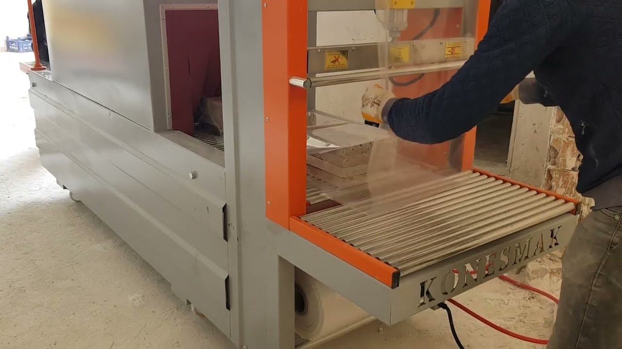 KONESMAK TRAVERTEN DOĞAL MERMER ŞHRİNK AMBALAJ MAKİNASI