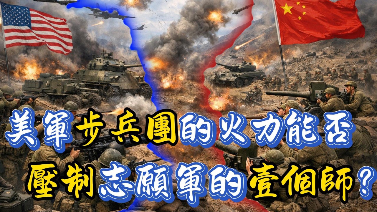 朝鮮戰爭美軍壹個普通步兵團的火力，能否碾壓志願軍壹個師的火力？