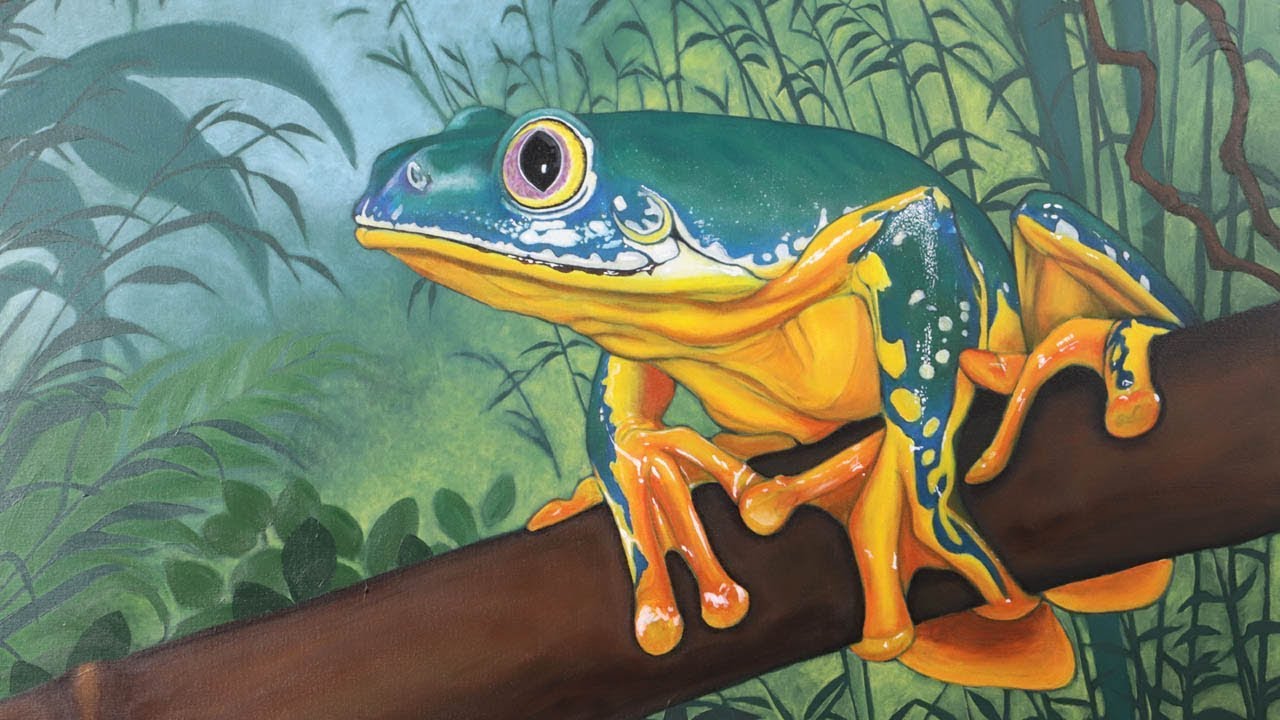 How to paint a frog in acrylic