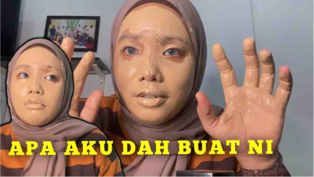 Aku pakai foundation SATU BOTOL dekat muka | TENGOK SAMPAI HABIS
