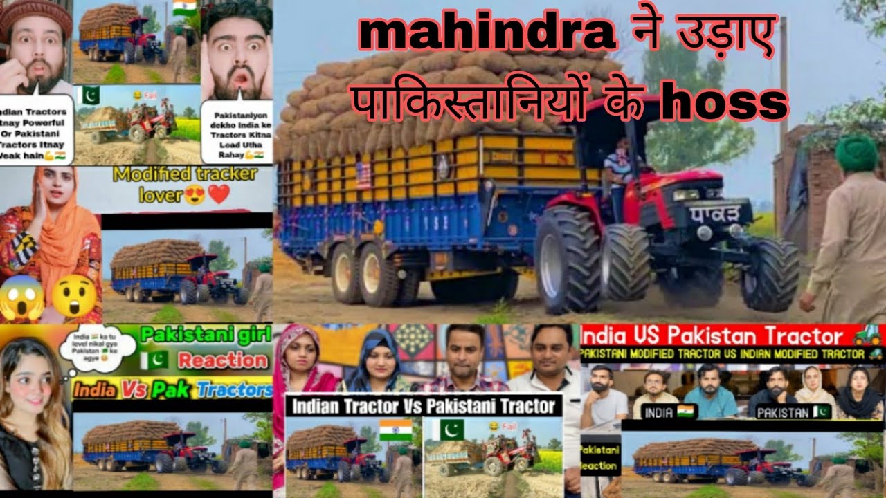 Pakistan Couple Mix Reactions On Indian Powerful Tractos ! Indian tractor Power!!