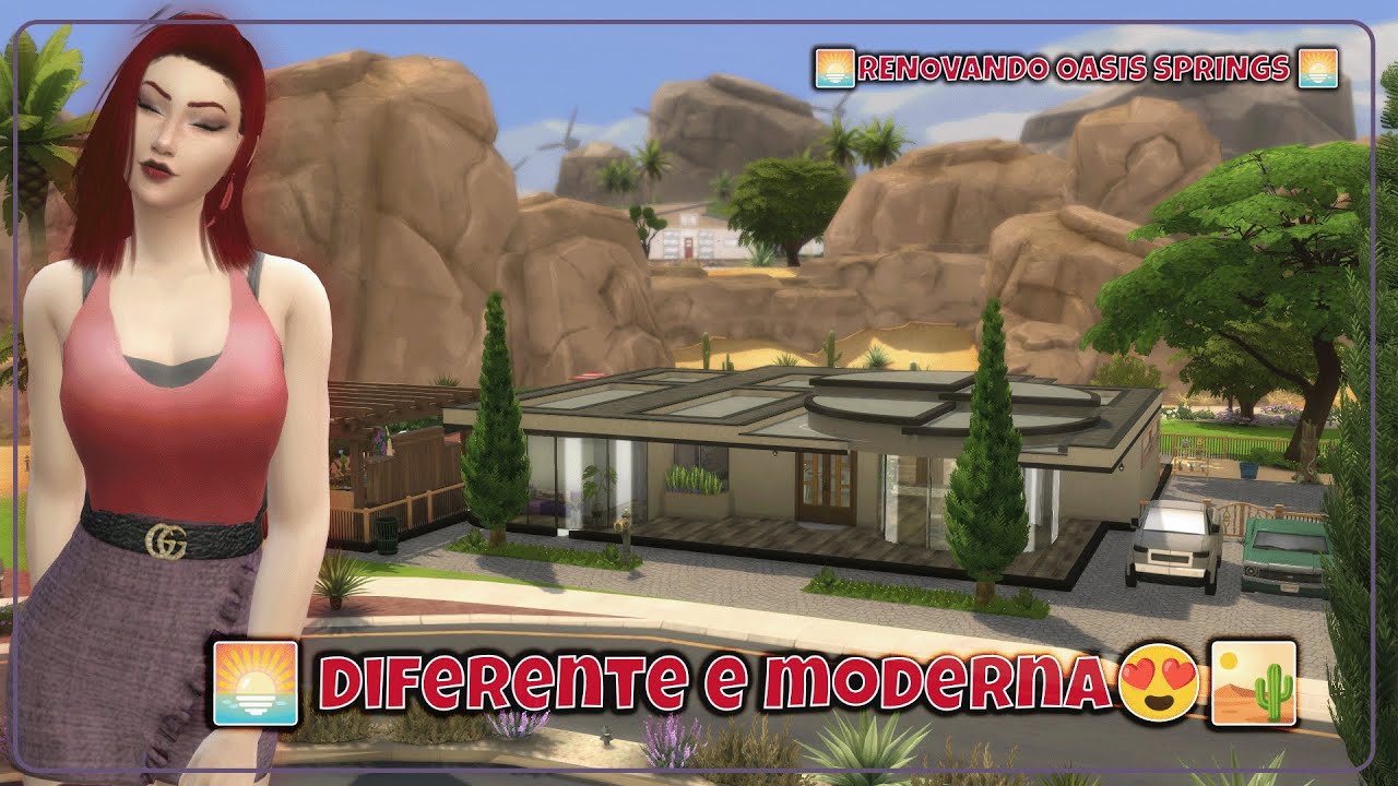 Arquitetura Moderna no Deserto🌵 |The Sims 4 - Speed Build | No CC |