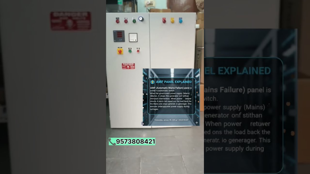 #generator  (AMF Panel - Automatic Mains Failure Panel) and  Socomec ATyS 200A #generator 