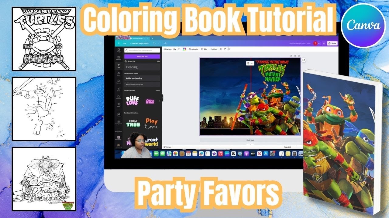 Canva Tutorial: Create Printable Coloring Books for Party Favors!