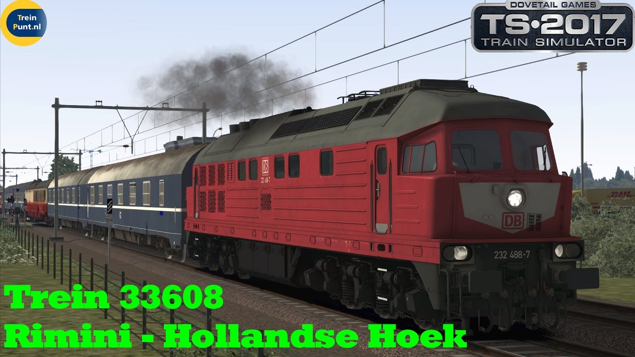Trein 33608 Rimini - Hollandse Hoek (Auto Slaaptrein) | BR232 | Train Simulator 2017